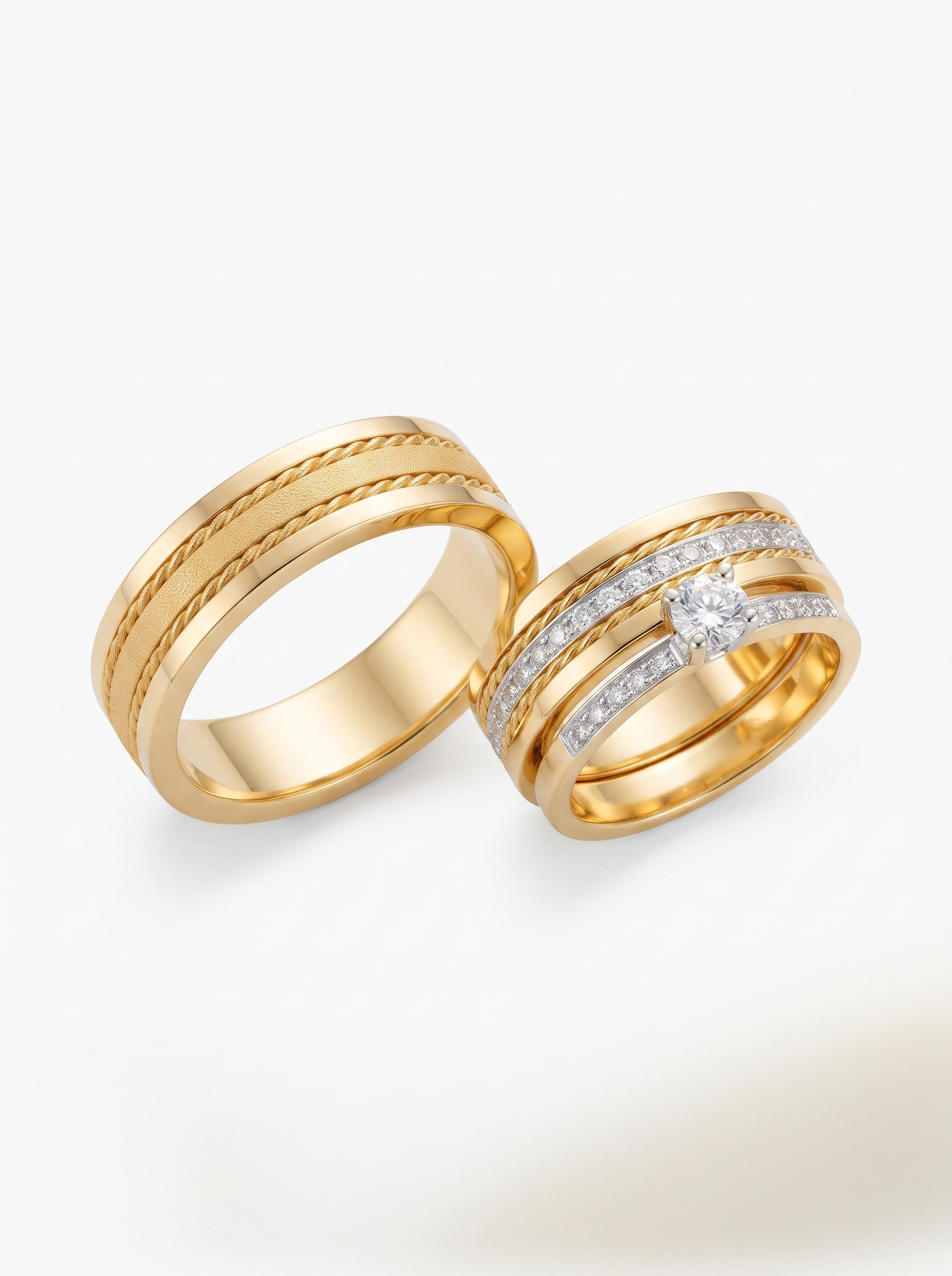 Alianças de casamento em Ouro 18k - Modelo Poesia - Cód. 1053 - Imagem 2