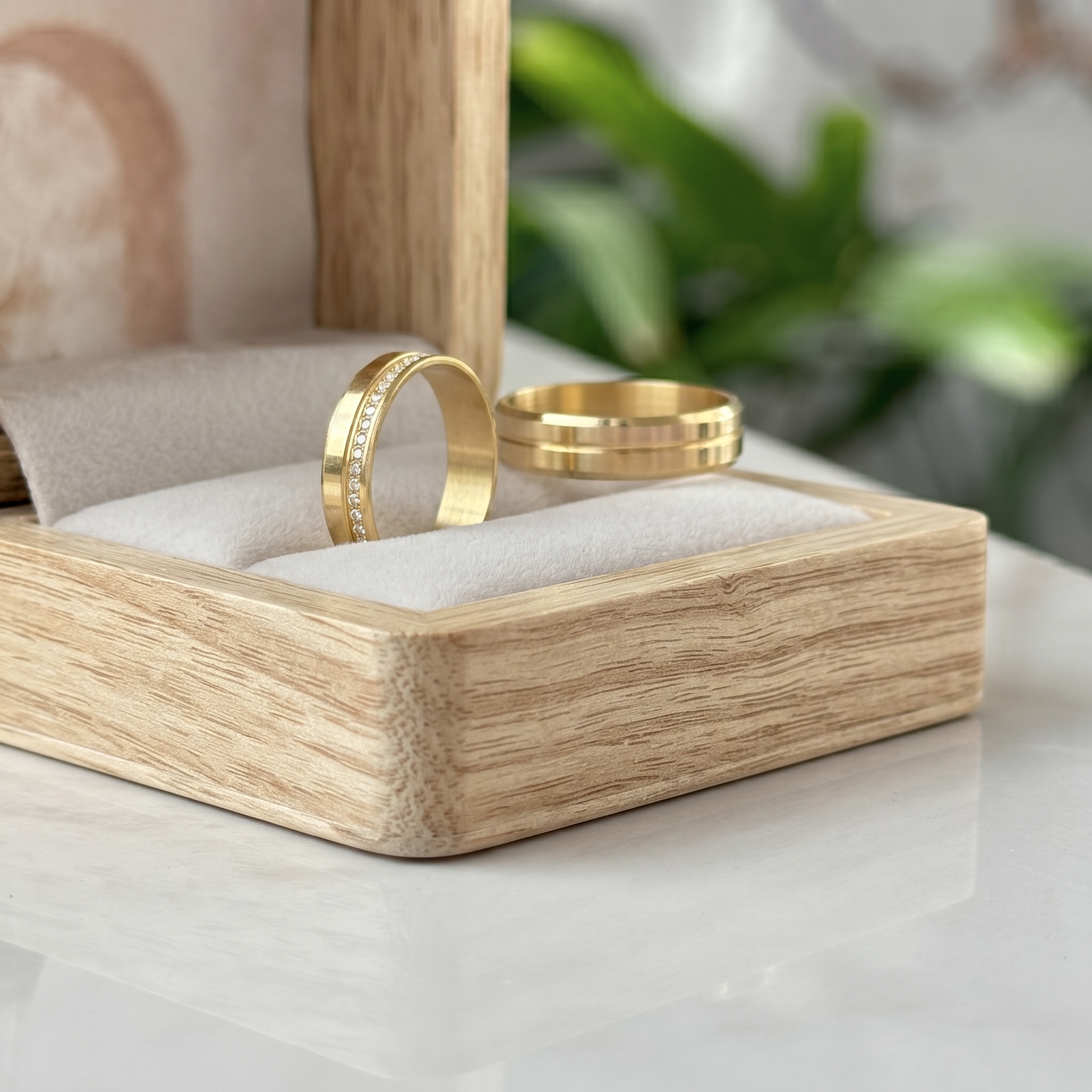 Alianças de casamento em Ouro 18k - Modelo Guardiã - Cód. 1058 - Imagem 4